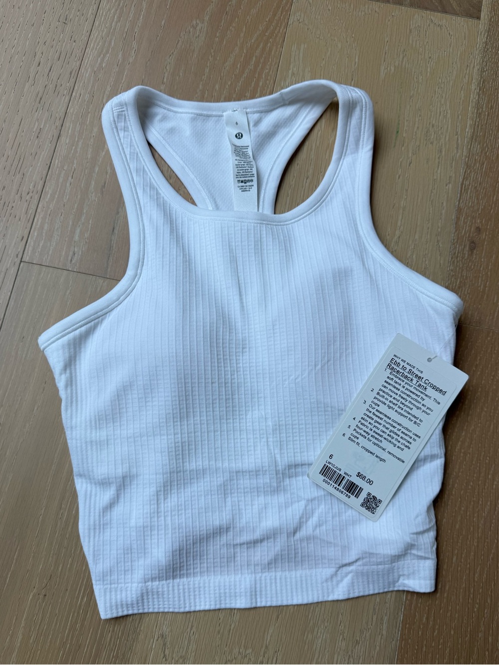 NEW Lululemon Ebb to Street Cropped Racerback Tank